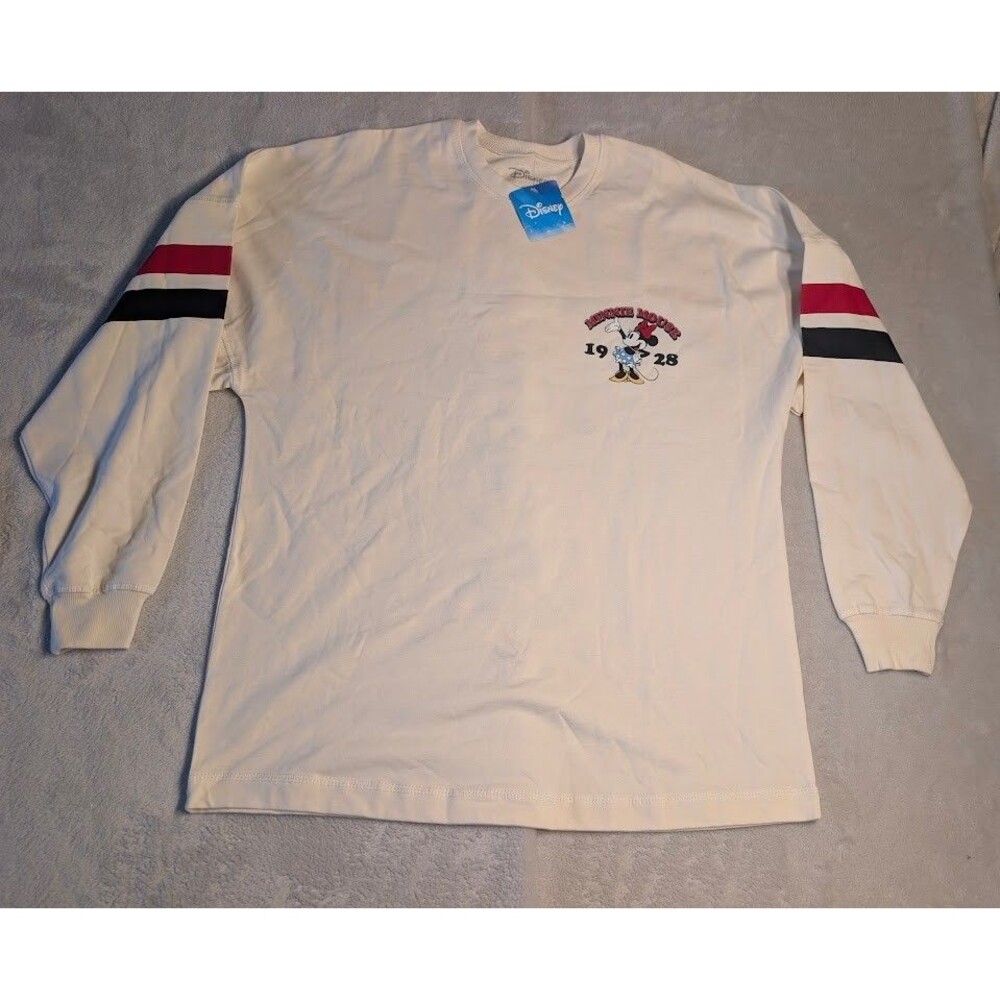 Disney Minnie Mouse 1928 Long Sleeve Tee Tagged Small Fits Oversized XL